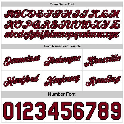 Custom Reversible Crimson White-Black Double Side Star Sublimation Basketball Set Jersey
