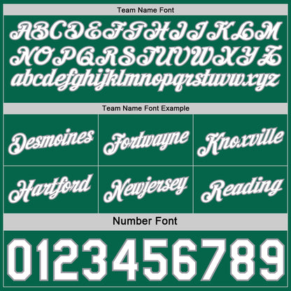 Custom Reversible Kelly Green White-Gray Double Side Star Sublimation Basketball Set Jersey