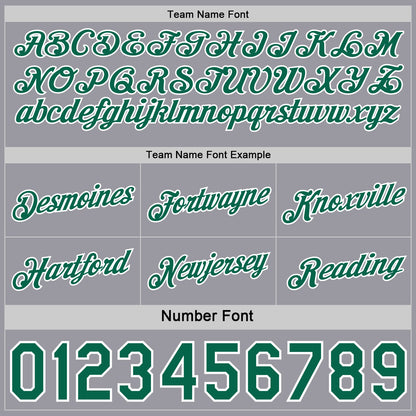 Custom Reversible Kelly Green White-Gray Double Side Star Sublimation Basketball Set Jersey
