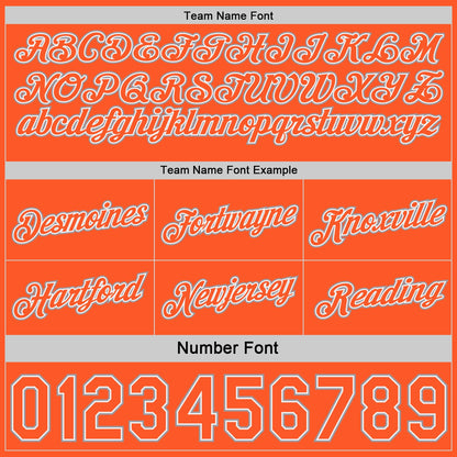 Custom Reversible Orange White-Gray Double Side Star Sublimation Basketball Set Jersey