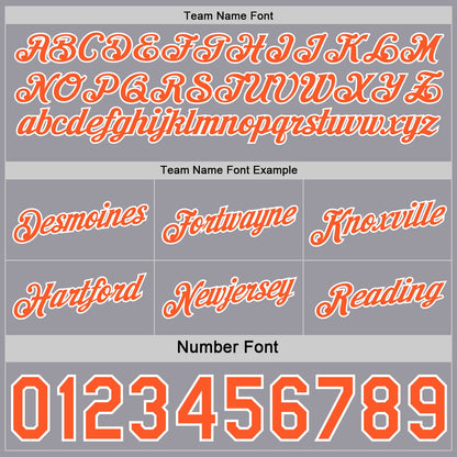 Custom Reversible Orange White-Gray Double Side Star Sublimation Basketball Set Jersey