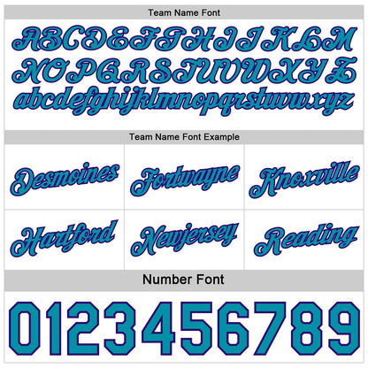 Custom Reversible Teal White-Purple Double Side Star Sublimation Basketball Set Jersey