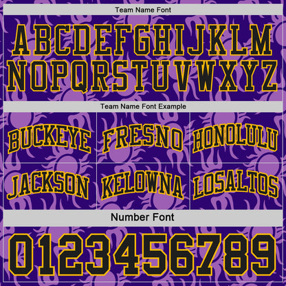 Custom Black Purple-Gold Side Panel Stripe Sun Flame Reversible Double Side Sublimation Basketball Set Jersey