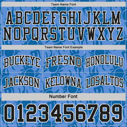 Custom Black White-Light Blue Side Panel Stripe Sun Flame Reversible Double Side Sublimation Basketball Set Jersey