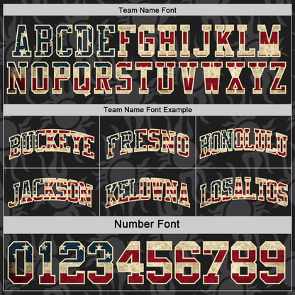 Custom Black Vintage USA Flag Cream-Maroon Side Panel Stripe Sun Flame Reversible Double Side Sublimation Basketball Set Jersey