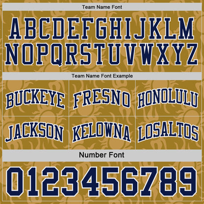 Custom Navy Old Gold-White Side Panel Stripe Sun Flame Reversible Double Side Sublimation Basketball Set Jersey