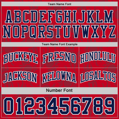 Custom Navy Red-White Side Panel Stripe Sun Flame Reversible Double Side Sublimation Basketball Set Jersey