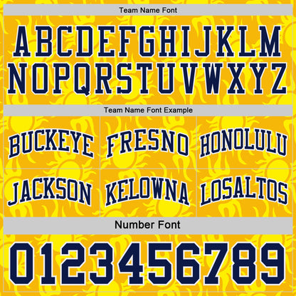Custom Navy Gold-White Side Panel Stripe Sun Flame Reversible Double Side Sublimation Basketball Set Jersey