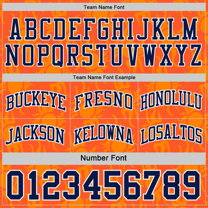 Custom Navy Orange-White Side Panel Stripe Sun Flame Reversible Double Side Sublimation Basketball Set Jersey