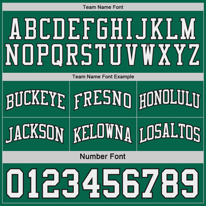 Custom Black White-Kelly Green Side Panel Geometric Chevron Reversible Double Side Sublimation Basketball Set Jersey