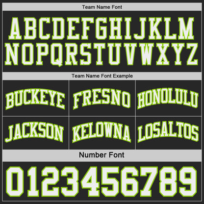 Custom Black White-Neon Green Side Panel Geometric Chevron Reversible Double Side Sublimation Basketball Set Jersey