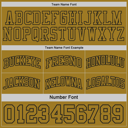 Custom Black-Old Gold Side Panel Geometric Chevron Reversible Double Side Sublimation Basketball Set Jersey
