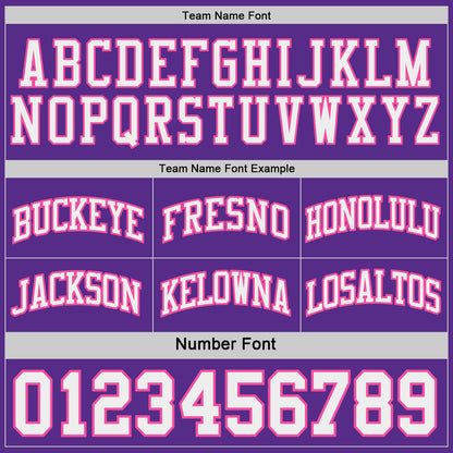 Custom Purple White-Pink Side Panel Geometric Chevron Reversible Double Side Sublimation Basketball Set Jersey