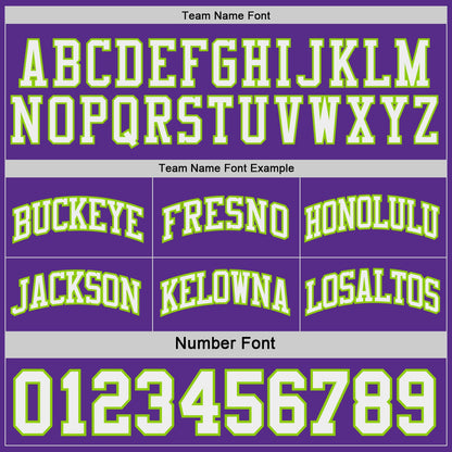 Custom Purple White-Neon Green Side Panel Geometric Chevron Reversible Double Side Sublimation Basketball Set Jersey