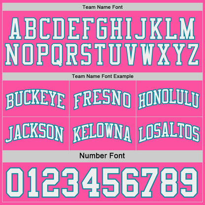 Custom Teal White-Pink Side Panel Geometric Chevron Reversible Double Side Sublimation Basketball Set Jersey