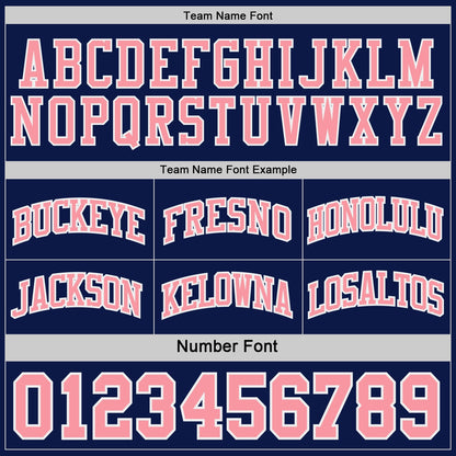 Custom Navy Medium Pink-White Side Panel Geometric Chevron Reversible Double Side Sublimation Basketball Set Jersey
