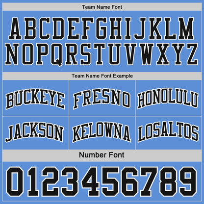Custom Black White-Light Blue Side Panel Geometric Chevron Reversible Double Side Sublimation Basketball Set Jersey