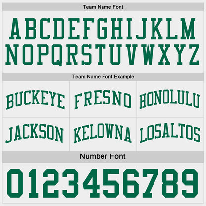 Custom Kelly Green-White Side Panel Geometric Chevron Reversible Double Side Sublimation Basketball Set Jersey
