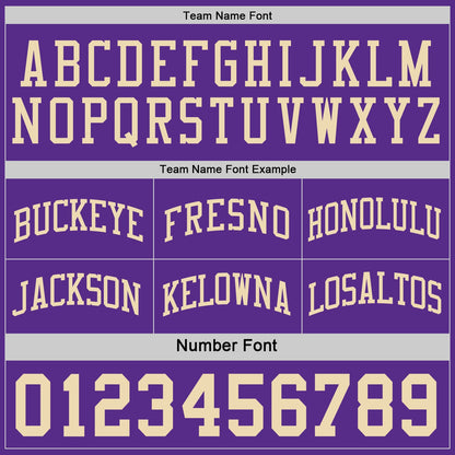 Custom Purple-Cream Side Panel Geometric Chevron Reversible Double Side Sublimation Basketball Set Jersey