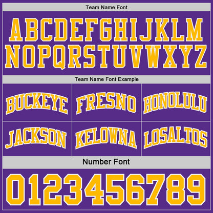 Custom Purple Gold-White Side Panel Geometric Chevron Reversible Double Side Sublimation Basketball Set Jersey