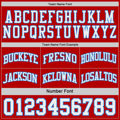Custom Red White-Powder Blue Side Panel Geometric Chevron Reversible Double Side Sublimation Basketball Set Jersey