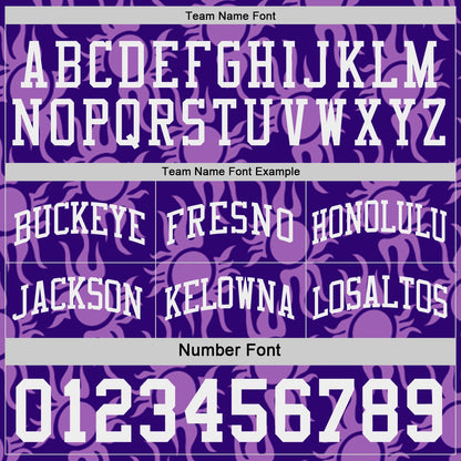 Custom Purple-White Side Panel Stripe Sun Flame Reversible Double Side Sublimation Basketball Set Jersey