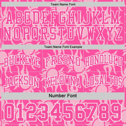 Custom Pink-White Side Panel Stripe Sun Flame Reversible Double Side Sublimation Basketball Set Jersey