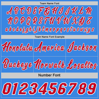 Custom Red Powder Blue-White Side Panel Stripe Geometric Triangle Gradient Dot Reversible Double Side Sublimation Basketball Set Jersey