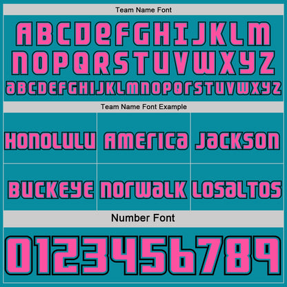 Custom Teal Pink-Black Side Panel Stripe Geometric V-Cut Color Block Reversible Double Side Sublimation Basketball Set Jersey