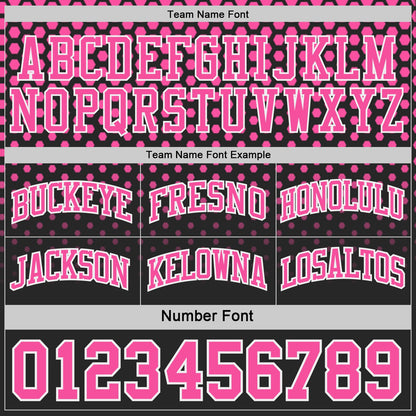 Custom Black Pink-White Side Panel Stripe Gradient Geometric Honeycomb Reversible Double Side Sublimation Basketball Set Jersey
