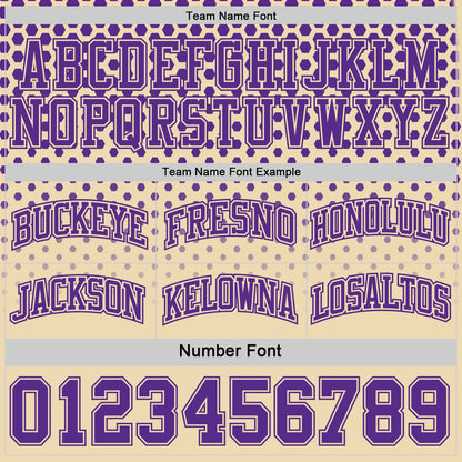 Custom Purple-Cream Side Panel Stripe Gradient Geometric Honeycomb Reversible Double Side Sublimation Basketball Set Jersey