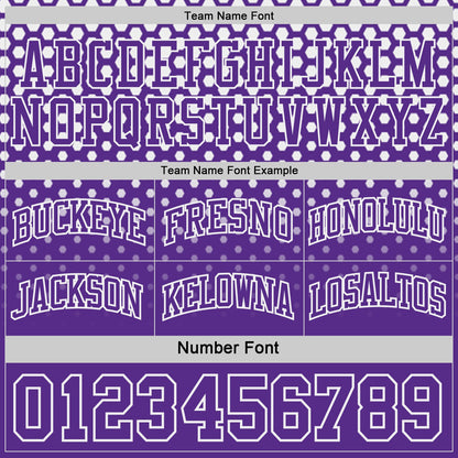 Custom Purple-White Side Panel Stripe Gradient Geometric Honeycomb Reversible Double Side Sublimation Basketball Set Jersey