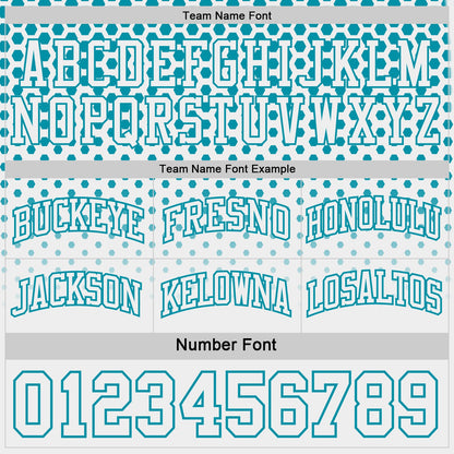 Custom Teal-White Side Panel Stripe Gradient Geometric Honeycomb Reversible Double Side Sublimation Basketball Set Jersey