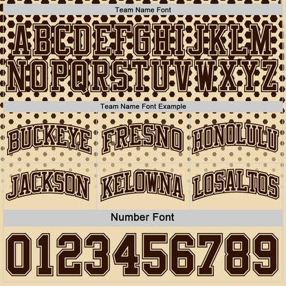 Custom Brown-Cream Side Panel Stripe Gradient Geometric Honeycomb Reversible Double Side Sublimation Basketball Set Jersey