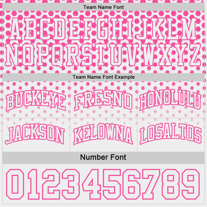 Custom Pink-White Side Panel Stripe Gradient Geometric Honeycomb Reversible Double Side Sublimation Basketball Set Jersey