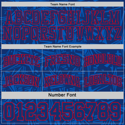 Custom Royal Red-Gold Side Panel Stripe Stars Geometric Shatter Starburst Reversible Double Side Sublimation Basketball Set Jersey