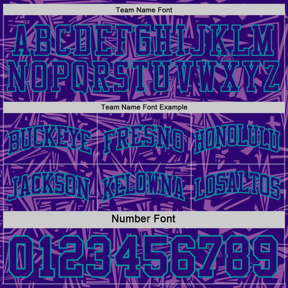 Custom Purple Teal-White Side Panel Stripe Stars Geometric Shatter Starburst Reversible Double Side Sublimation Basketball Set Jersey
