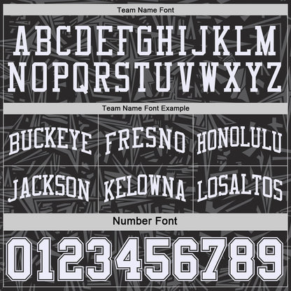 Custom Black White-Gray Side Panel Stripe Stars Geometric Shatter Starburst Reversible Double Side Sublimation Basketball Set Jersey