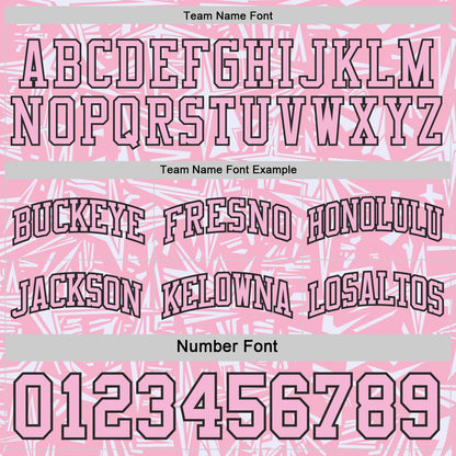 Custom Black White-Light Pink Side Panel Stripe Stars Geometric Shatter Starburst Reversible Double Side Sublimation Basketball Set Jersey