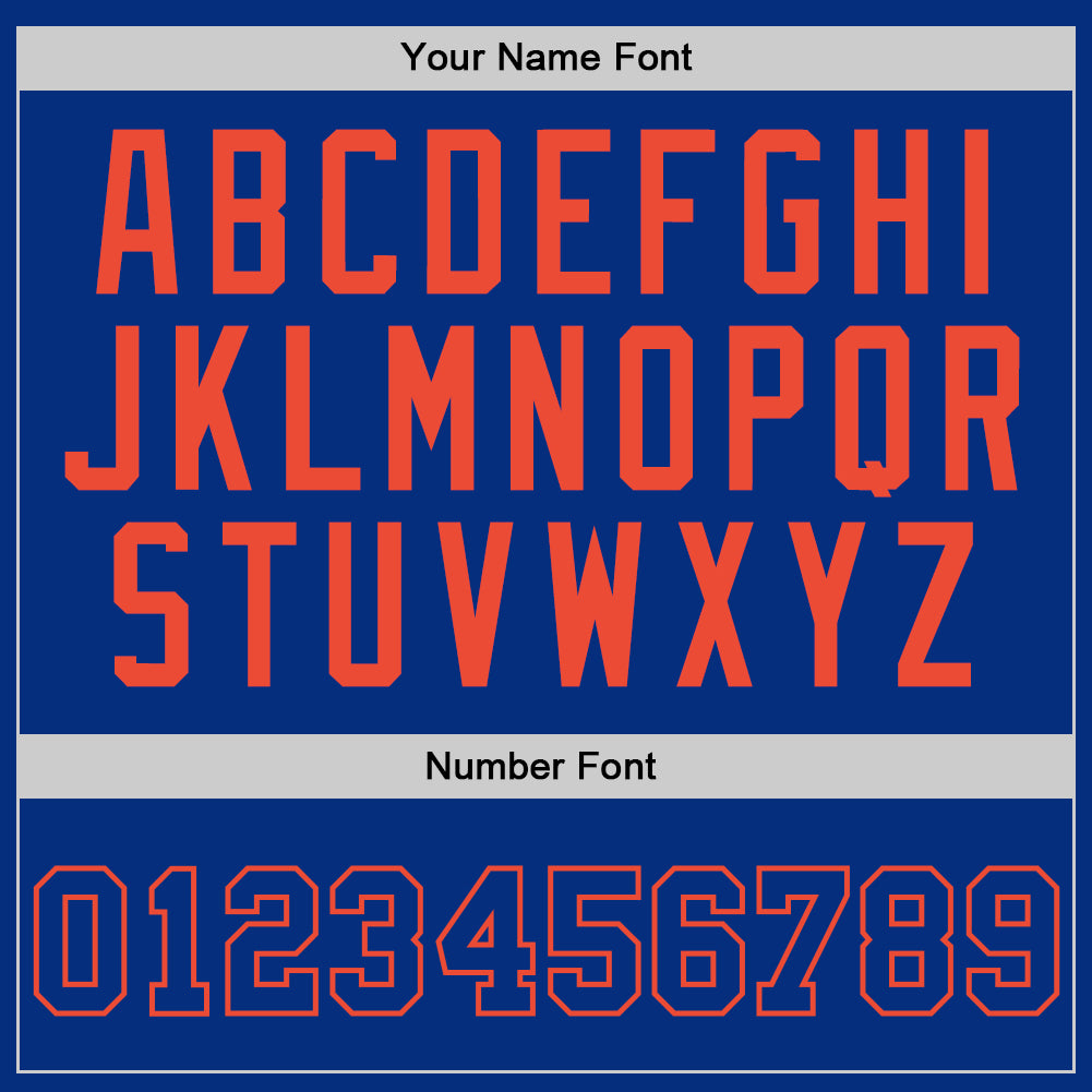 Custom Royal Royal-Orange Authentic Throwback Basketball Jersey