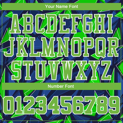 Custom Royal Neon Green-White Round Neck Sublimation Basketball Uniform Jersey