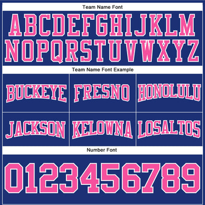 Custom Stitched Royal Pink-White Football Pullover Sweatshirt Hoodie
