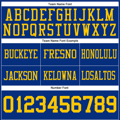 Custom Royal Yellow Authentic Football Jersey