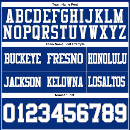 Custom Royal White-Gray Authentic Football Jersey