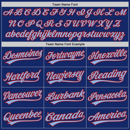 Custom Stitched Royal Light Blue-Red Baseball Pullover Sweatshirt Hoodie
