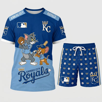 All USA Baseball Teams Inspired Fan Set, Graphic T-Shirt And Shorts Combo Outfit