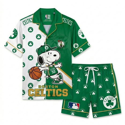 SHORT-SLEEVE PAJAMAS SET FOR BASKETBALL FAN