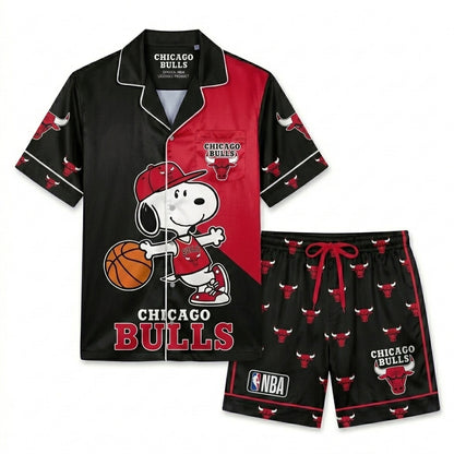 SHORT-SLEEVE PAJAMAS SET FOR BASKETBALL FAN