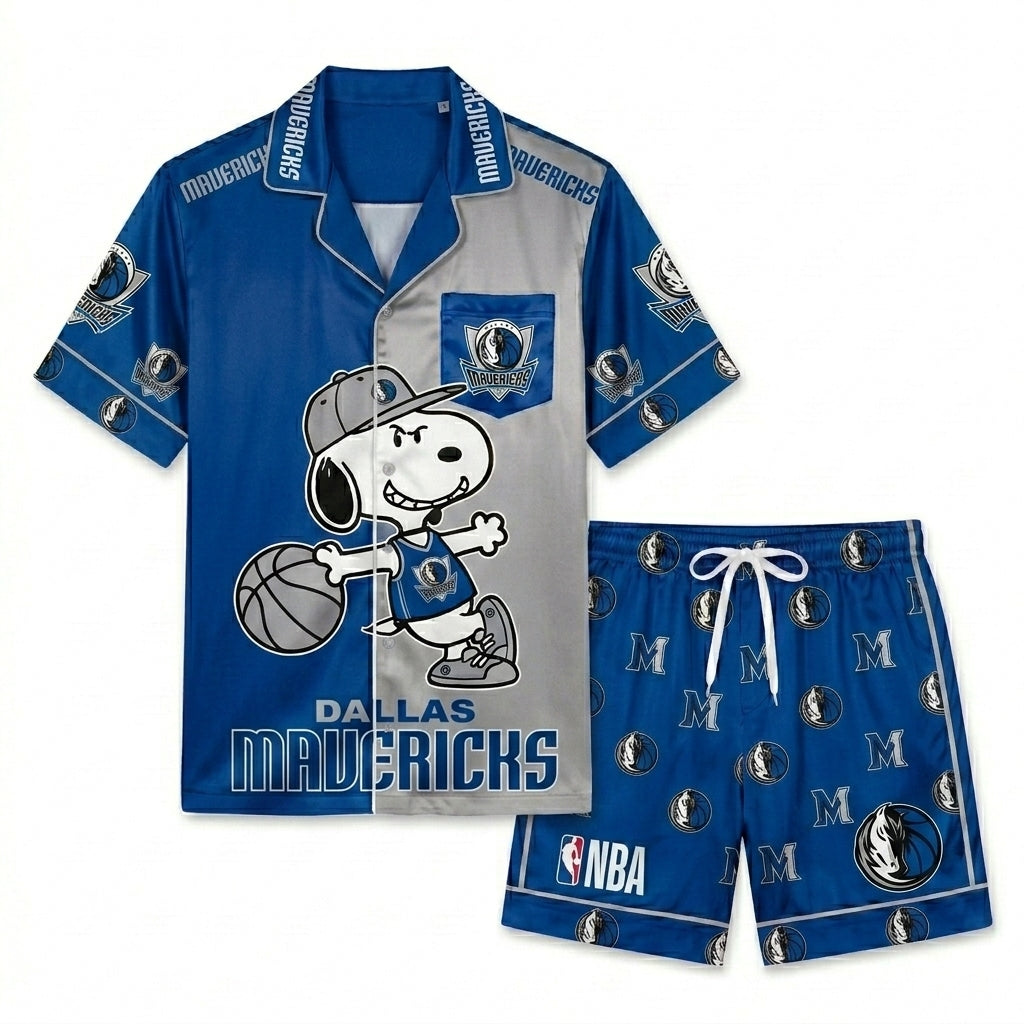 SHORT-SLEEVE PAJAMAS SET FOR BASKETBALL FAN
