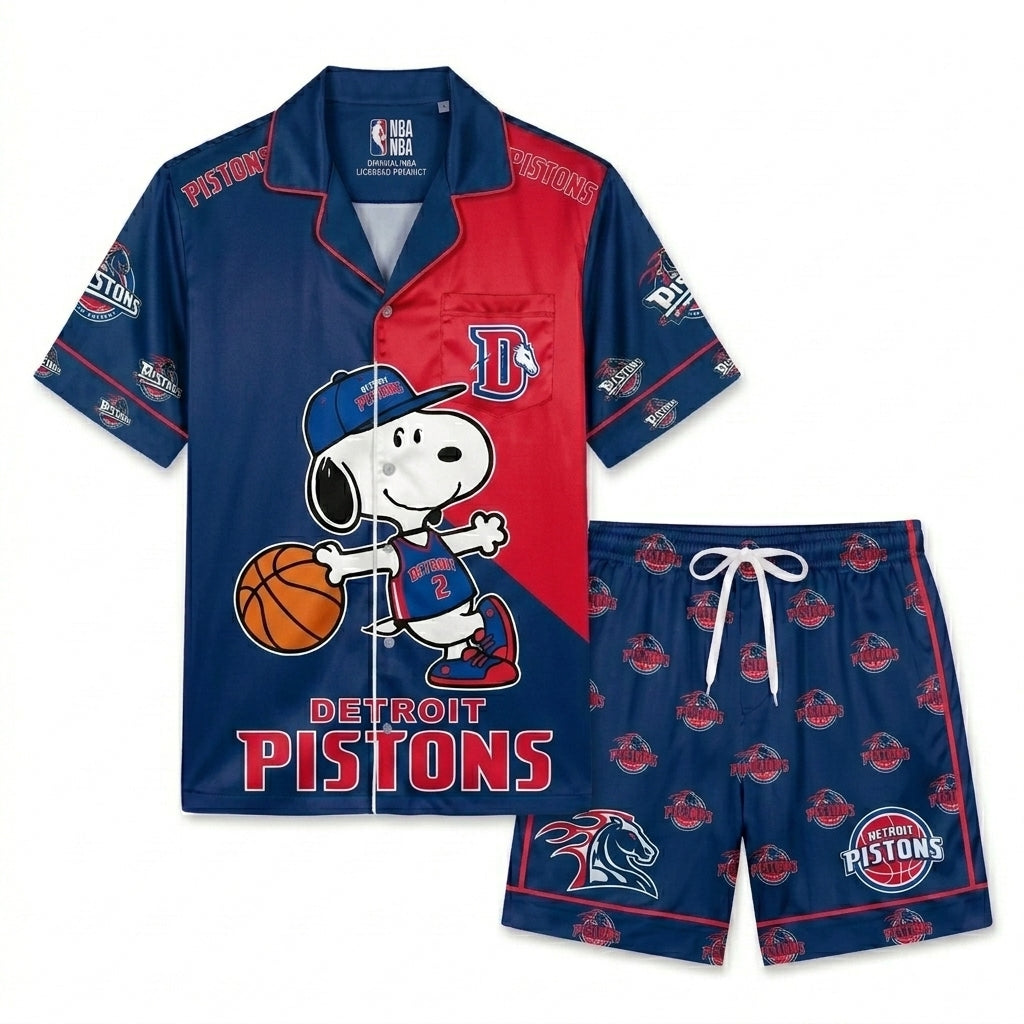 SHORT-SLEEVE PAJAMAS SET FOR BASKETBALL FAN